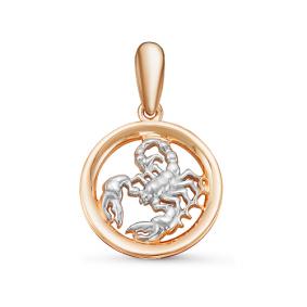 Золотая подвеска Знак зодиака Скорпион КЮЗ Del'ta D035829 D035829 фото