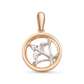 Золотая подвеска Знак зодиака Стрелец КЮЗ Del'ta D035830 D035830 фото