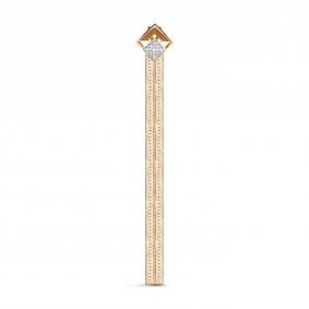 Золотая подвеска КЮЗ Del'ta D036633 с фианитом D036633 фото