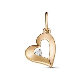Золотая подвеска КЮЗ Del'ta D036927 с фианитом D036927 фото
