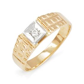 Золотое кольцо КЮЗ Del'ta D040020 с фианитом D040020 фото
