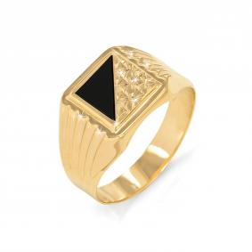 Золотое кольцо КЮЗ Del'ta D040043 с фианитом D040043 фото