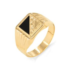 Золотое кольцо КЮЗ Del'ta D040044 с фианитом D040044 фото