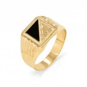 Золотое кольцо КЮЗ Del'ta D040055 с фианитом D040055 фото