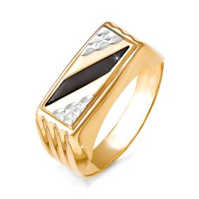 Золотое кольцо КЮЗ Del'ta D040141 с фианитом D040141 фото