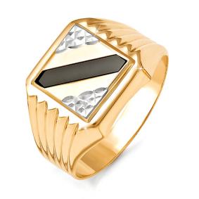 Золотое кольцо КЮЗ Del'ta D040146 с фианитом D040146 фото