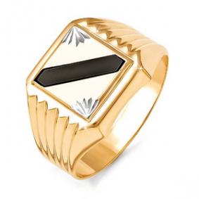 Золотое кольцо КЮЗ Del'ta D040147 с фианитом D040147 фото