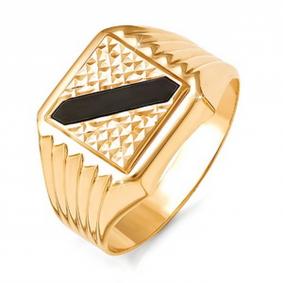 Золотое кольцо КЮЗ Del'ta D040148 с фианитом D040148 фото