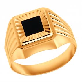 Золотое кольцо КЮЗ Del'ta D040176 с фианитом D040176 фото