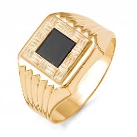 Золотое кольцо КЮЗ Del'ta D040177 с фианитом D040177 фото