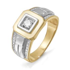 Золотое кольцо КЮЗ Del'ta D040183 с фианитом D040183 фото