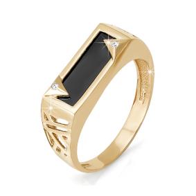 Золотое кольцо КЮЗ Del'ta D040207 с фианитом D040207 фото