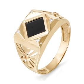 Золотое кольцо КЮЗ Del'ta D040208 с фианитом D040208 фото