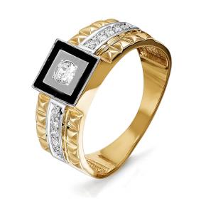 Золотое кольцо КЮЗ Del'ta D040235 с фианитом D040235 фото