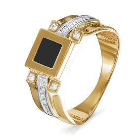 Золотое кольцо КЮЗ Del'ta D040238 с фианитом D040238 фото