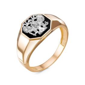 Золотое кольцо КЮЗ Del'ta D040273 с эмалью D040273 фото