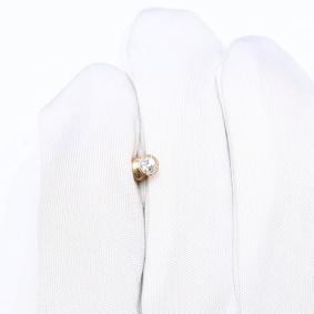 Одиночная серьга из золота КЮЗ Del'ta с фианитом D050227 D050227 фото