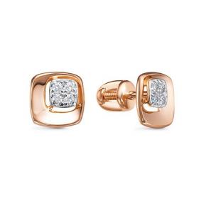 Золотые серьги КЮЗ Del'ta D0505837 с фианитом D0505837 фото