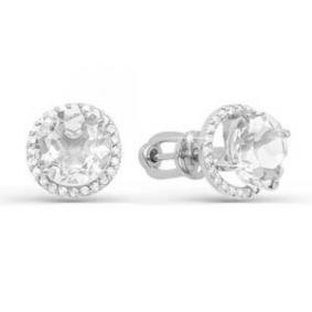 Серьги из белого золота КЮЗ Del'ta D051751 с фианитом D051751 фото