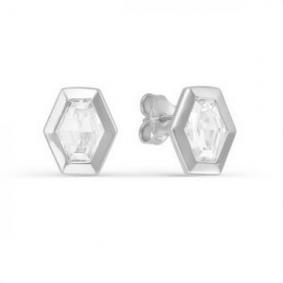 Серьги из белого золота КЮЗ Del'ta D053442 с фианитом D053442 фото