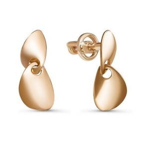 Золотые серьги КЮЗ Del'ta D054814 D054814 фото