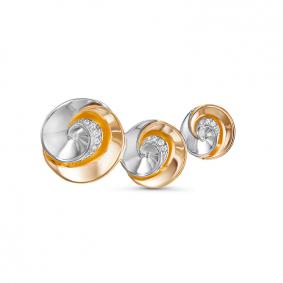 Золотая брошь КЮЗ Del'ta D0600271 с фианитом D0600271 фото