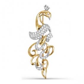 Золотая брошь КЮЗ Del'ta D060044 с фианитом D060044 фото