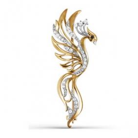 Золотая брошь КЮЗ Del'ta D060045 с фианитом D060045 фото