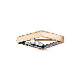 Золотая брошь КЮЗ Del'ta D0600485 с фианитом D0600485 фото