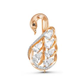 Золотая брошь КЮЗ Del'ta D060055 с фианитом D060055 фото