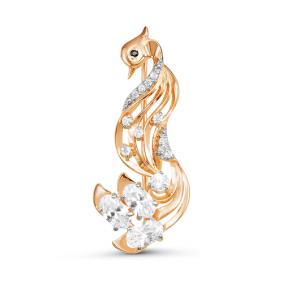 Золотая брошь КЮЗ Del'ta D060056 с фианитом D060056 фото