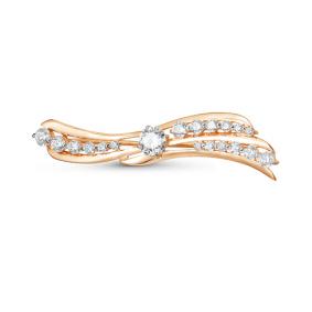 Золотая брошь КЮЗ Del'ta D060061 с фианитом D060061 фото