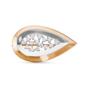 Золотая брошь КЮЗ Del'ta D060199 с фианитом D060199 фото