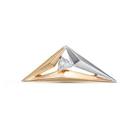 Золотая брошь КЮЗ Del'ta D060590 с фианитом D060590 фото