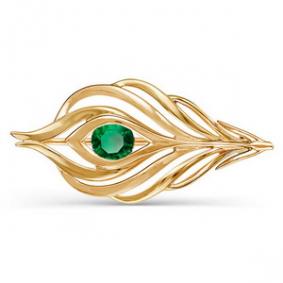 Золотая брошь КЮЗ Del'ta D063997 с фианитом D063997 фото