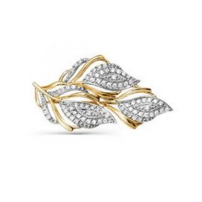 Золотая брошь КЮЗ Del'ta D064208 с фианитом D064208 фото