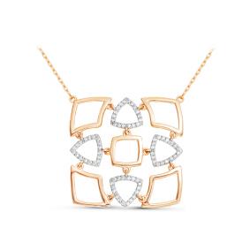 Золотое колье КЮЗ Del'ta D070099 с фианитом D070099 фото