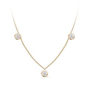 Золотое колье КЮЗ Del'ta D070134 с фианитом D070134 фото