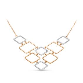 Золотое колье КЮЗ Del'ta D070208 с фианитом D070208 фото