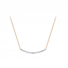 Золотое колье КЮЗ Del'ta D0702220 с фианитом D0702220 фото