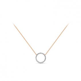 Золотое колье КЮЗ Del'ta D0702625 с фианитом D0702625 фото