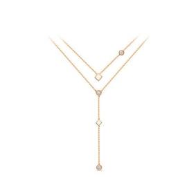 Золотое колье КЮЗ Del'ta D0702626 с фианитом D0702626 фото