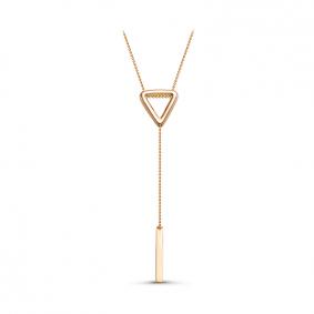 Золотое колье КЮЗ Del'ta D070298 с фианитом D070298 фото