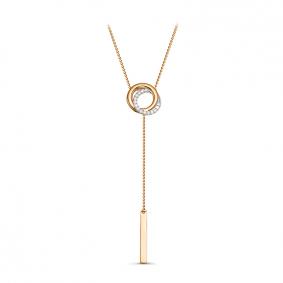 Золотое колье КЮЗ Del'ta D070300 с фианитом D070300 фото