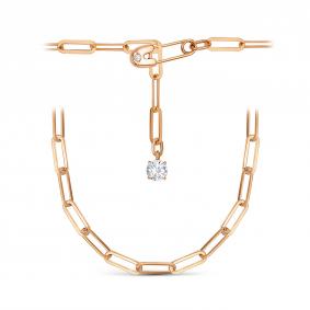 Золотое колье КЮЗ Del'ta D0703750 с фианитом D0703750 фото