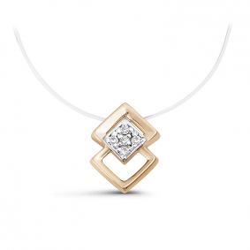 Колье на леске КЮЗ Del'ta с фианитом D070380 D070380 фото