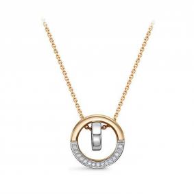 Золотое колье КЮЗ Del'ta D0704413 с фианитом D0704413 фото