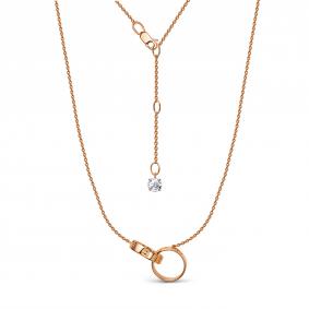 Золотое колье КЮЗ Del'ta D0704997 с фианитом D0704997 фото