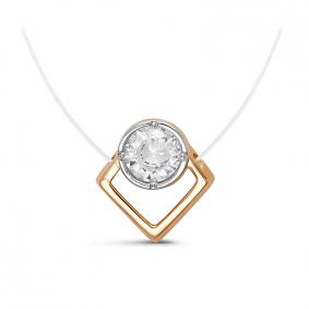 Колье на леске КЮЗ Del'ta с фианитом D070628 D070628 фото