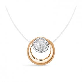 Колье на леске КЮЗ Del'ta с фианитом D070629 D070629 фото